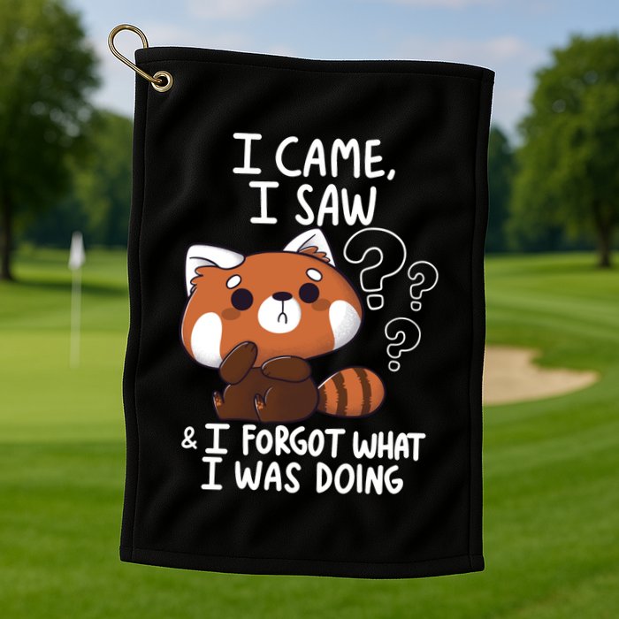 Forgetful Red Panda Golf Towel