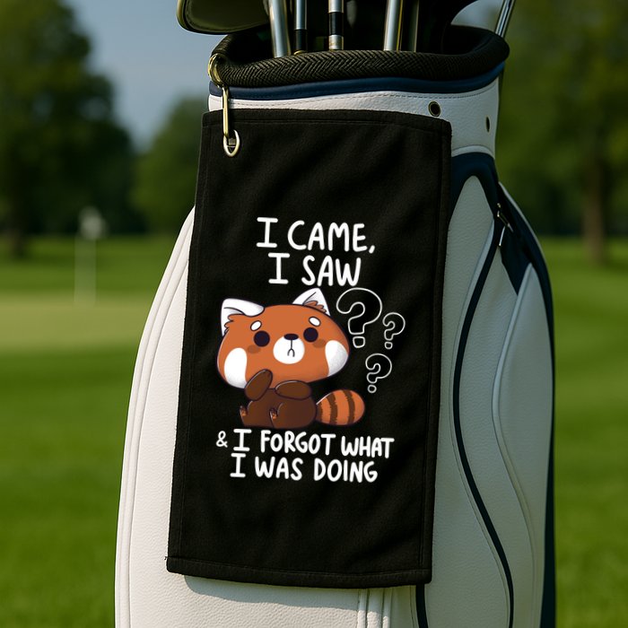 Forgetful Red Panda Golf Towel