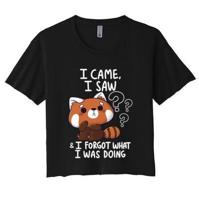 Forgetful Red Panda Crop Top