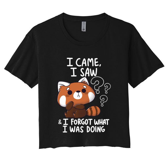 Forgetful Red Panda Crop Top