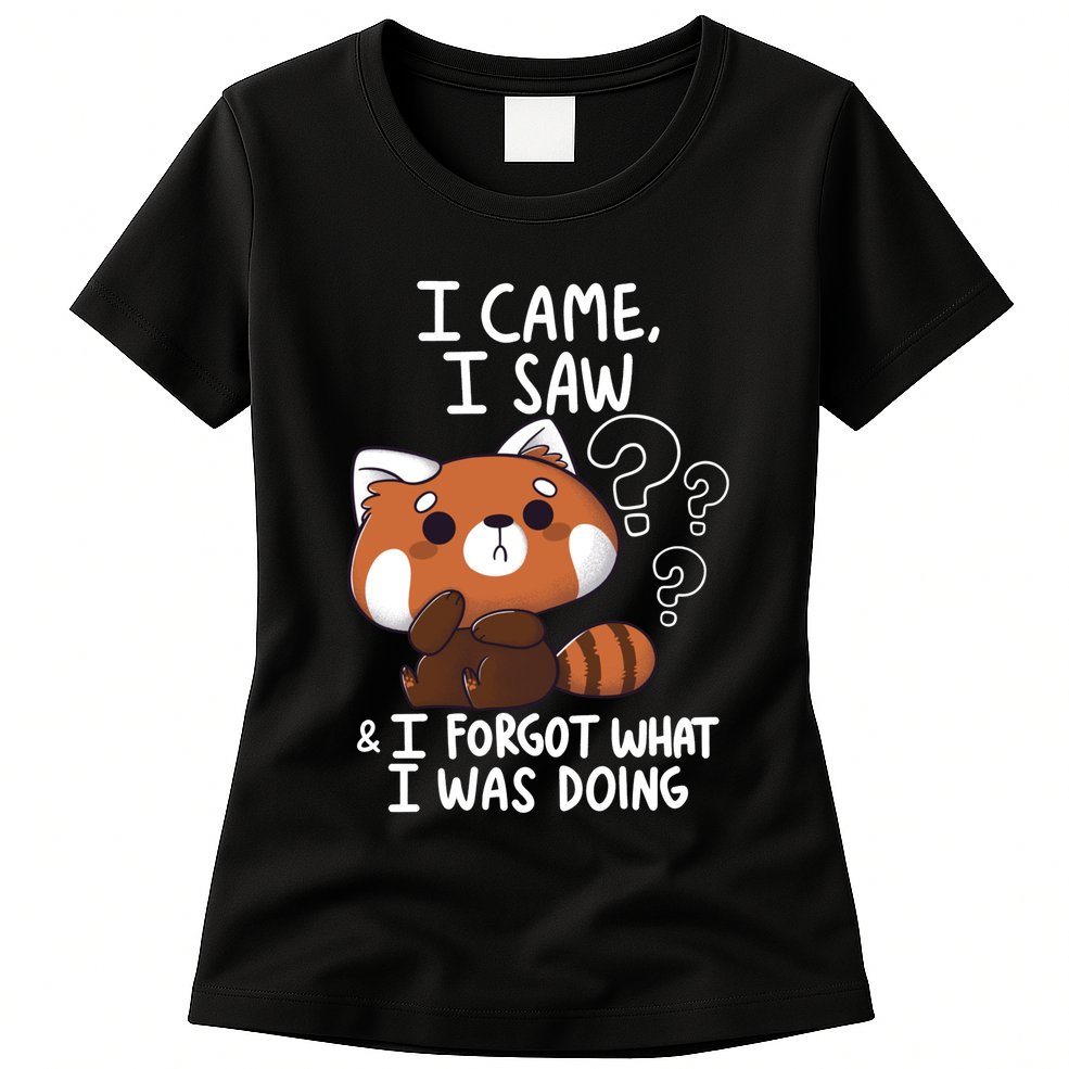 Forgetful Red Panda Womens T-Shirt