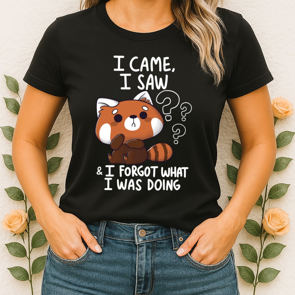 Forgetful Red Panda Womens T-Shirt