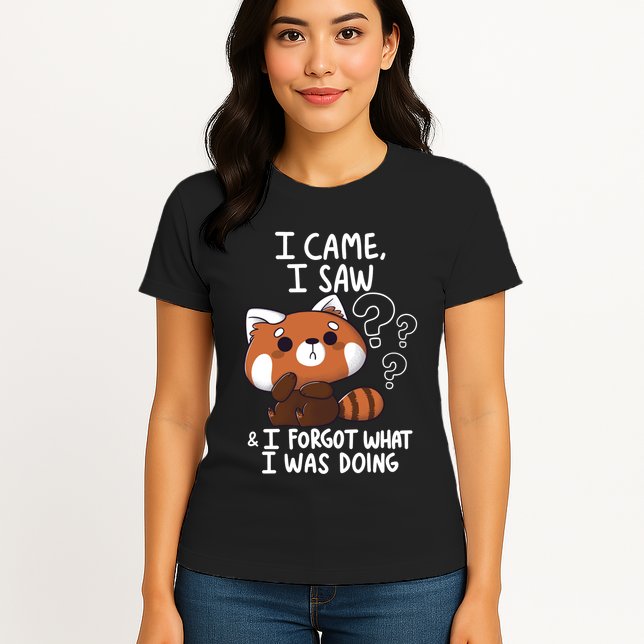Forgetful Red Panda Womens T-Shirt