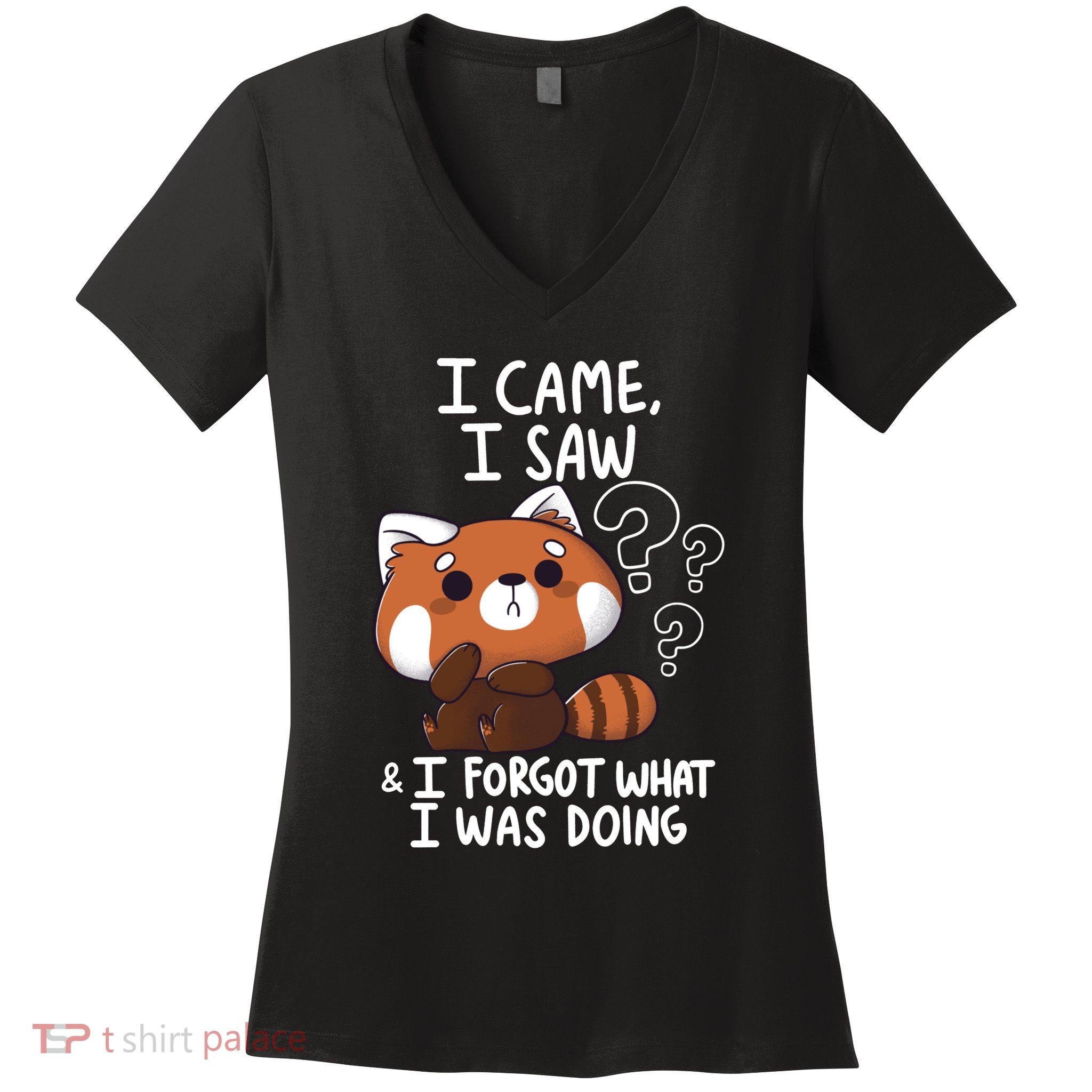 Forgetful Red Panda Women's V-Neck T-Shirt