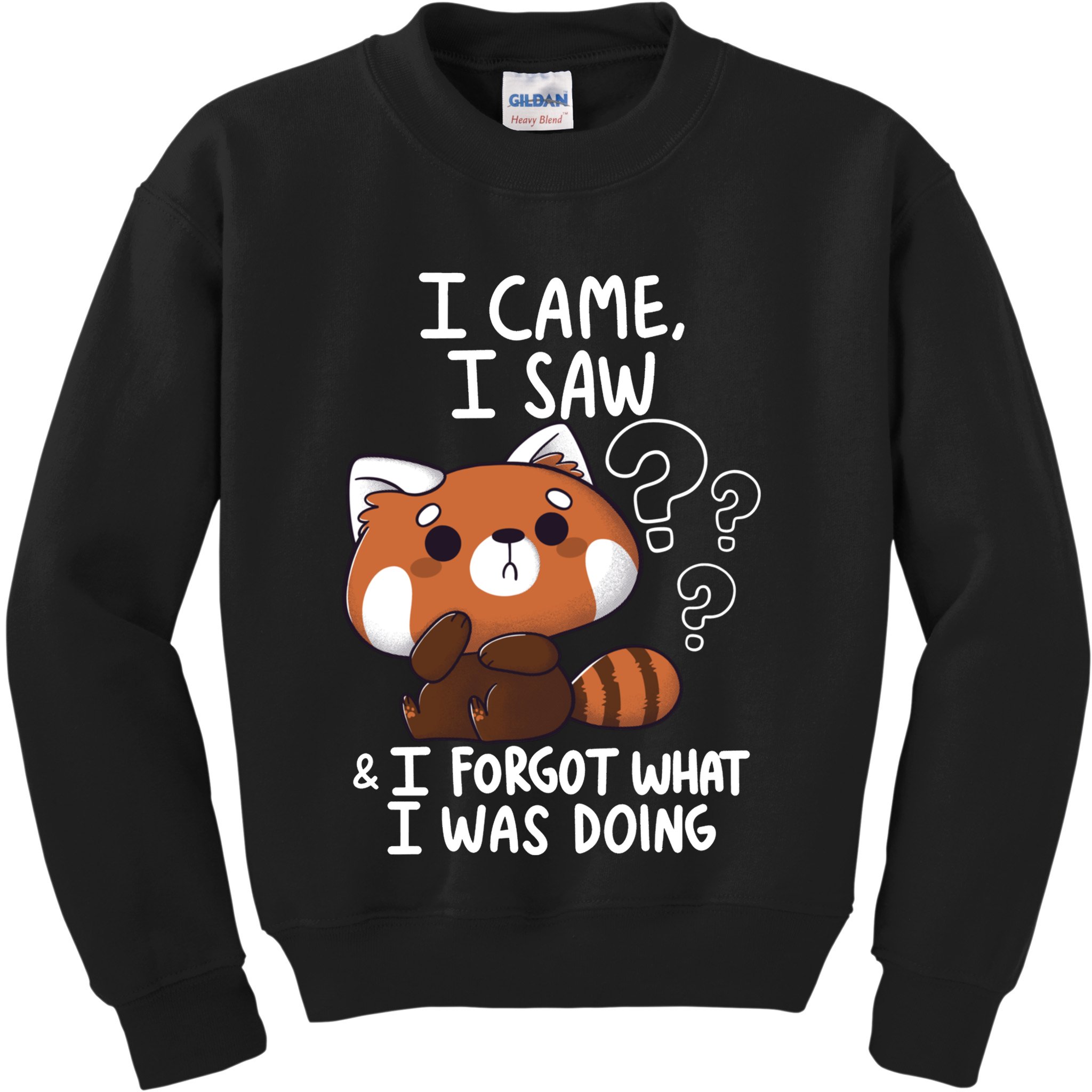 Forgetful Red Panda Kids Sweatshirt