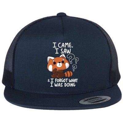 Forgetful Red Panda Flat Bill Trucker Hat