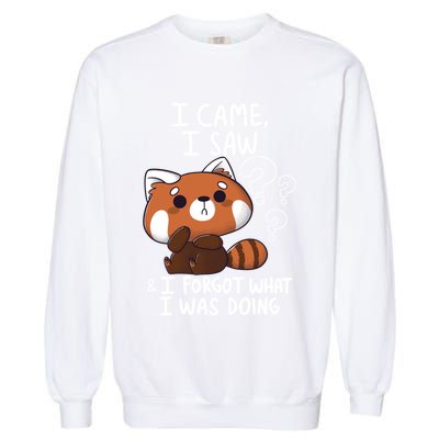 Forgetful Red Panda Garment-Dyed Sweatshirt