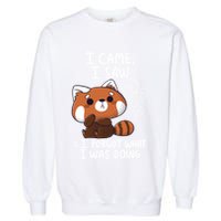 Forgetful Red Panda Garment-Dyed Sweatshirt