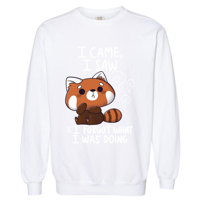 Forgetful Red Panda Garment-Dyed Sweatshirt