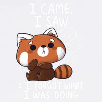 Forgetful Red Panda Garment-Dyed Sweatshirt