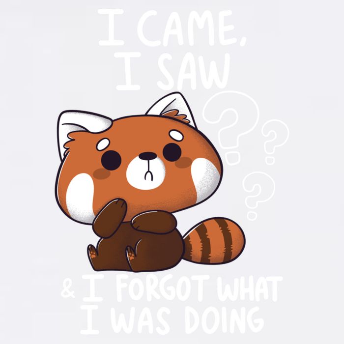Forgetful Red Panda Garment-Dyed Sweatshirt