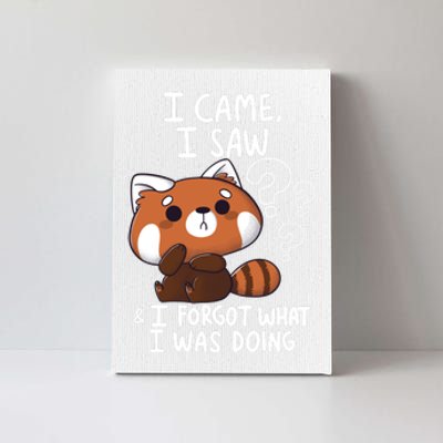 Forgetful Red Panda Canvas