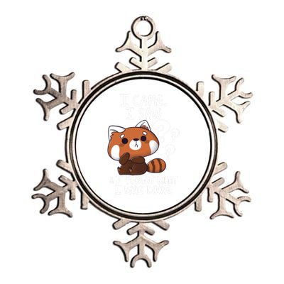 Forgetful Red Panda Metallic Star Ornament