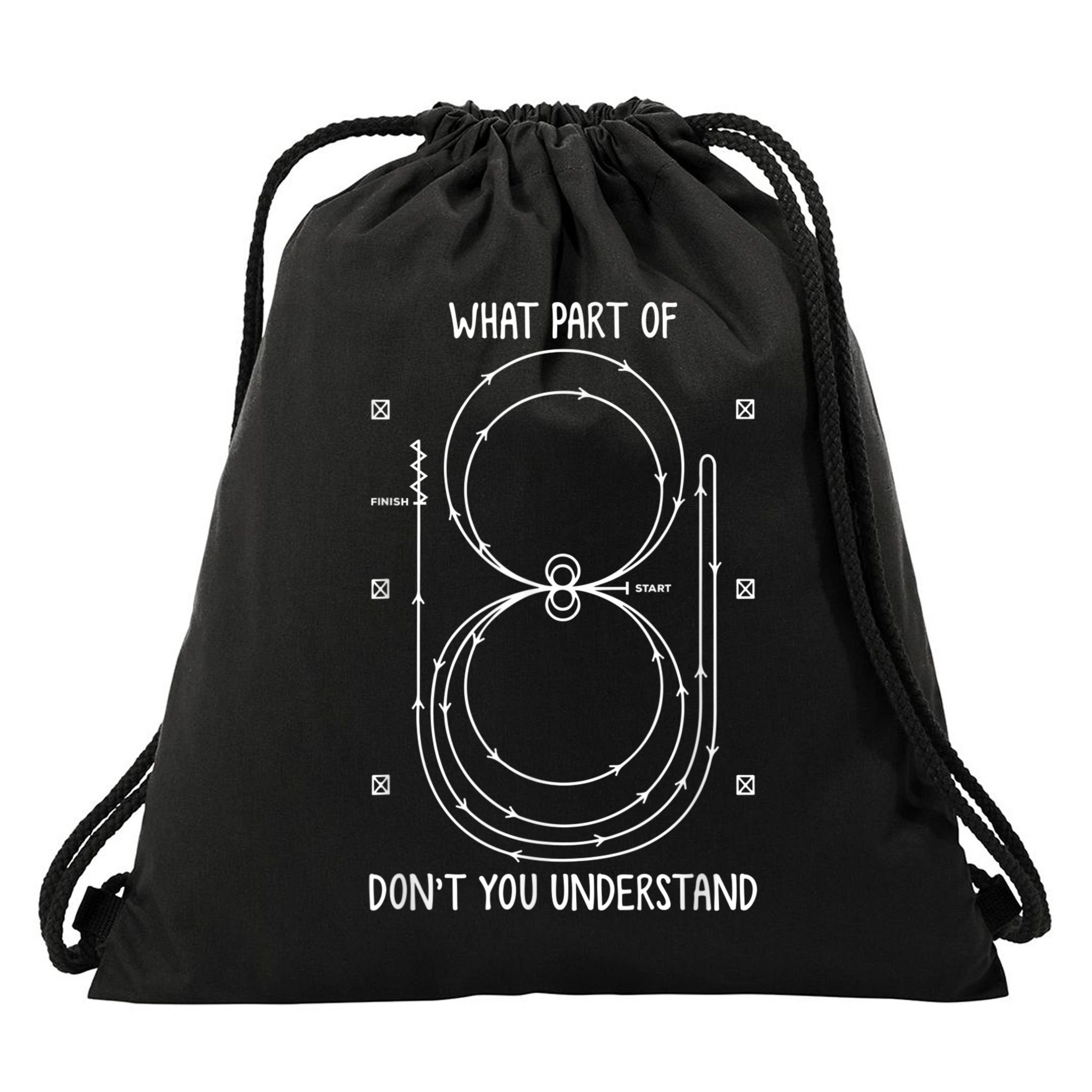 Funny Reining Pattern Western Horse Riding Equestrian Drawstring Bag