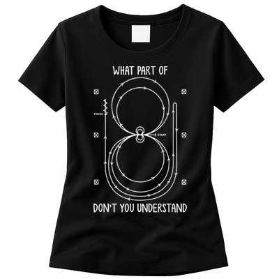Funny Reining Pattern Western Horse Riding Equestrian Womens T-Shirt