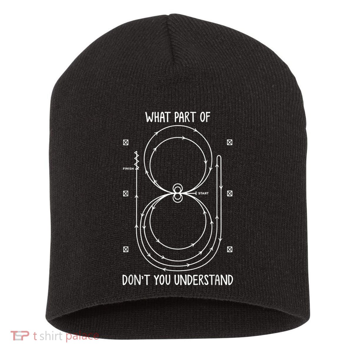 Funny Reining Pattern Western Horse Riding Equestrian Short Acrylic Beanie