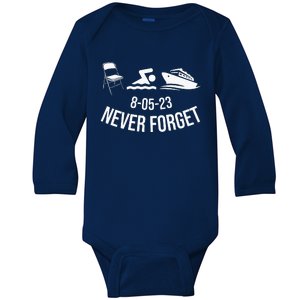 Funny River Pontoon Viral Boat Brawl Meme Alabama Boat Fight Baby Long Sleeve Bodysuit