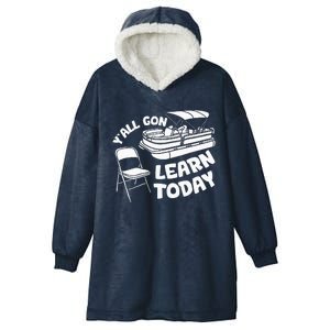 Funny River Pontoon Viral Boat Brawl Meme Alabama Boat Fight Hooded Wearable Blanket