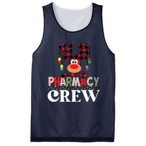 Funny Red Plaid Reindeer Pharmacy Crew Christmas Mesh Reversible Basketball Jersey Tank