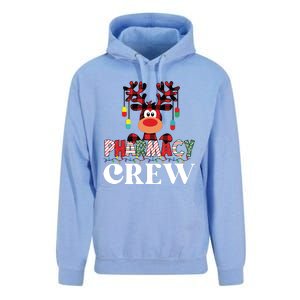 Funny Red Plaid Reindeer Pharmacy Crew Christmas Unisex Surf Hoodie