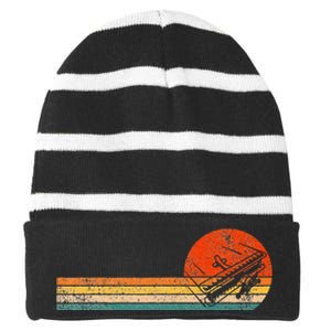 Funny Rc Plane Model Airplane Pilot Rc Airplane Retro Striped Beanie with Solid Band