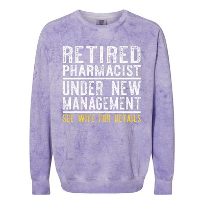 Funny Retirement Pharmacist Dad Retiring Party Humor Colorblast Crewneck Sweatshirt