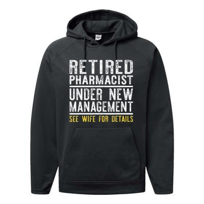 Funny Retirement Pharmacist Dad Retiring Party Humor Performance Fleece Hoodie