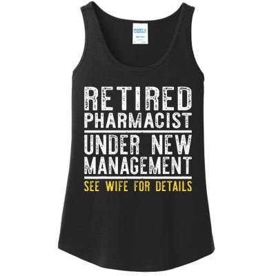 Funny Retirement Pharmacist Dad Retiring Party Humor Ladies Essential Tank