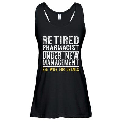 Funny Retirement Pharmacist Dad Retiring Party Humor Ladies Essential Flowy Tank