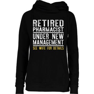 Funny Retirement Pharmacist Dad Retiring Party Humor Womens Funnel Neck Pullover Hood