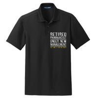 Funny Retirement Pharmacist Dad Retiring Party Humor Dry Zone Grid Polo