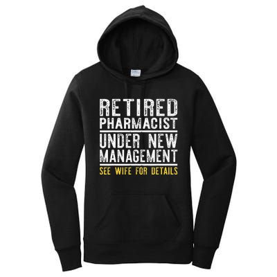 Funny Retirement Pharmacist Dad Retiring Party Humor Women's Pullover Hoodie