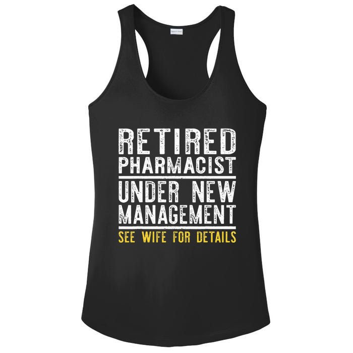 Funny Retirement Pharmacist Dad Retiring Party Humor Ladies PosiCharge Competitor Racerback Tank