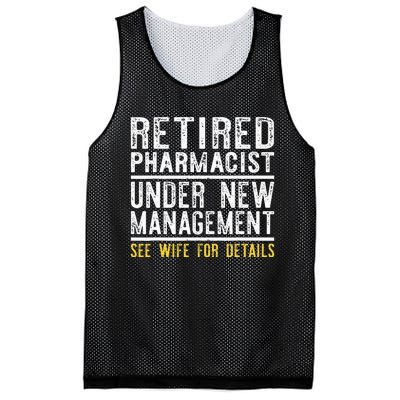 Funny Retirement Pharmacist Dad Retiring Party Humor Mesh Reversible Basketball Jersey Tank