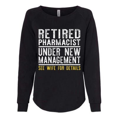 Funny Retirement Pharmacist Dad Retiring Party Humor Womens California Wash Sweatshirt