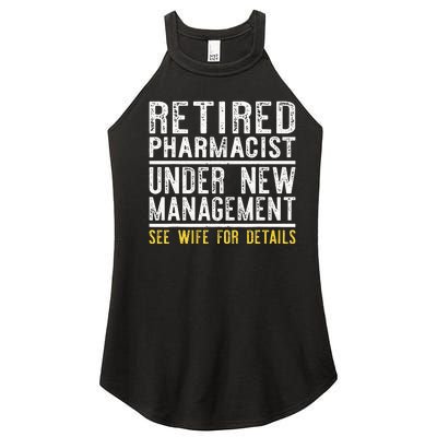 Funny Retirement Pharmacist Dad Retiring Party Humor Women's Perfect Tri Rocker Tank