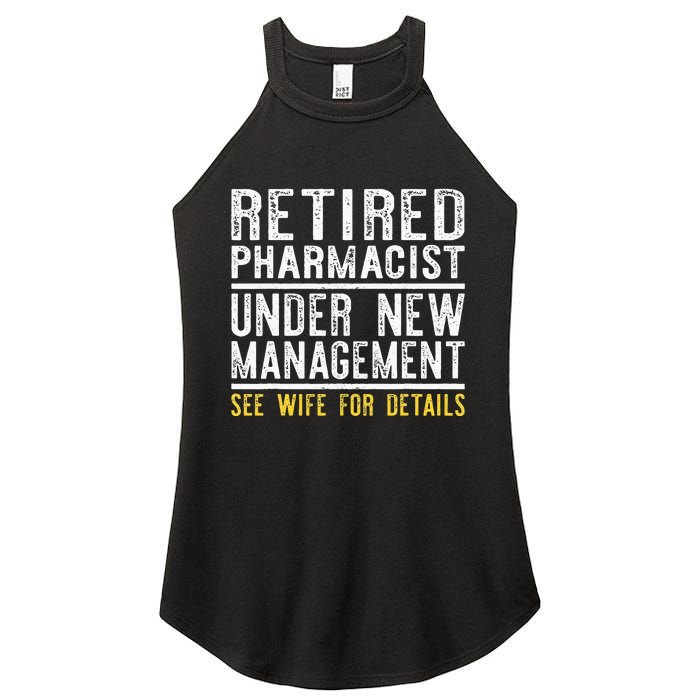 Funny Retirement Pharmacist Dad Retiring Party Humor Women's Perfect Tri Rocker Tank