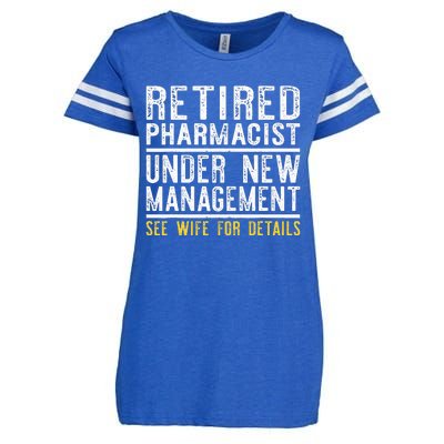 Funny Retirement Pharmacist Dad Retiring Party Humor Enza Ladies Jersey Football T-Shirt