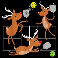 Funny Reindeer Playing Pickleball Christmas Sports Player Gift Backpack