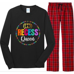 Funny Recess Queen Crew School Teachers Students Monitor Long Sleeve Pajama Set