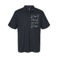 Funny Running Quote Gift Run I Thought You Said Rum Softstyle Adult Sport Polo