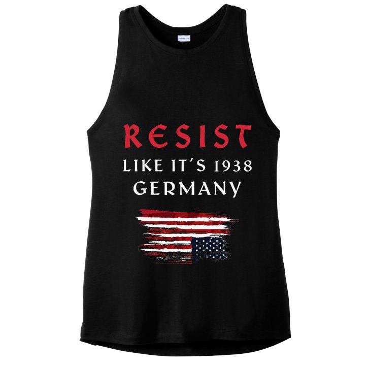 Funny Resist Quote Resist Like Its 1938 Germany Ladies PosiCharge Tri-Blend Wicking Tank