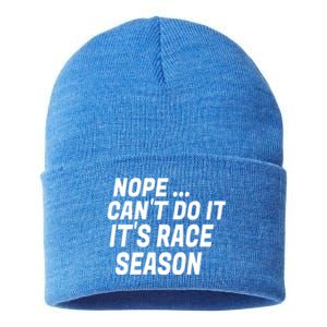 Funny Racing Quote Auto Racing Dirt Track Racing Gift Sustainable Knit Beanie