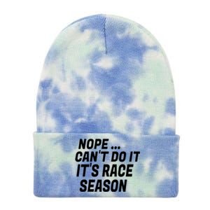 Funny Racing Quote Auto Racing Dirt Track Racing Gift Tie Dye 12in Knit Beanie