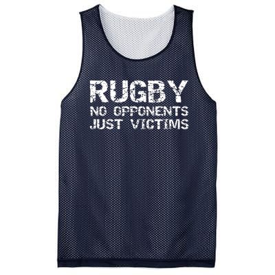 Funny Rugby Quote For Men Rugby No Opponents Just Victims Mesh Reversible Basketball Jersey Tank