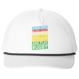 Funny Rugby Quote Play Rugby Snapback Five-Panel Rope Hat