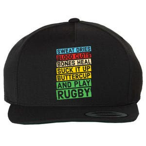 Funny Rugby Quote Play Rugby Wool Snapback Cap