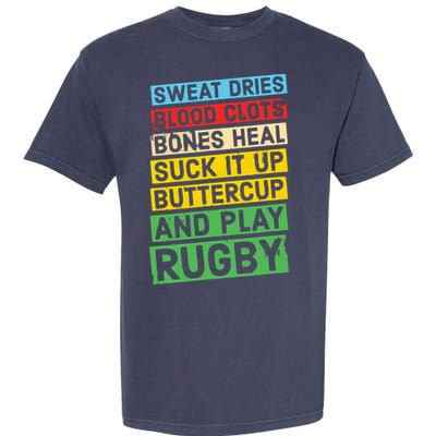 Funny Rugby Quote Play Rugby Garment-Dyed Heavyweight T-Shirt