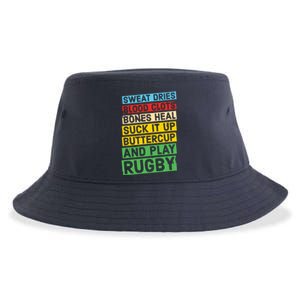 Funny Rugby Quote Play Rugby Sustainable Bucket Hat