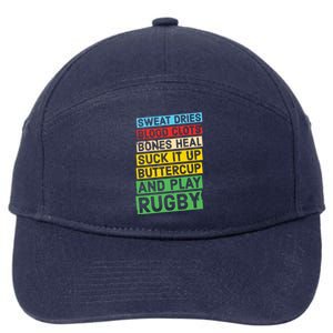 Funny Rugby Quote Play Rugby 7-Panel Snapback Hat